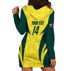 Australia Cricket Custom Hoodie Dress Go Aussie Dynamic Yellow - Aussie Hoodie