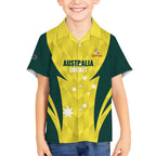 Australia Cricket Custom Kid Hawaiian Shirt Go Aussie Dynamic Yellow - Aussie Hoodie