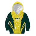 Australia Cricket Custom Kid Hoodie Go Aussie Dynamic Yellow - Aussie Hoodie
