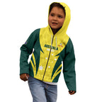 Australia Cricket Custom Kid Hoodie Go Aussie Dynamic Yellow - Aussie Hoodie