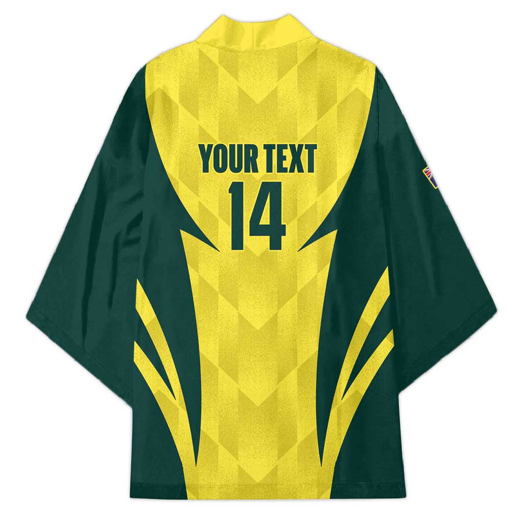 Australia Cricket Custom Kimono Go Aussie Dynamic Yellow - Aussie Hoodie