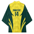 Australia Cricket Custom Kimono Go Aussie Dynamic Yellow - Aussie Hoodie