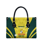 Australia Cricket Custom Leather Bag Go Aussie Dynamic Yellow - Aussie Hoodie