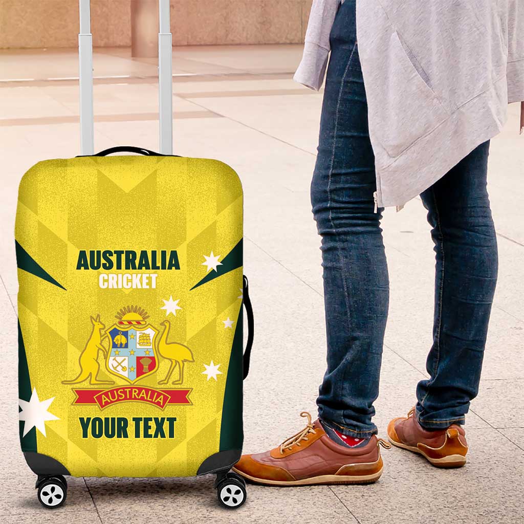 Australia Cricket Custom Luggage Cover Go Aussie Dynamic Yellow - Aussie Hoodie