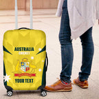 Australia Cricket Custom Luggage Cover Go Aussie Dynamic Yellow - Aussie Hoodie