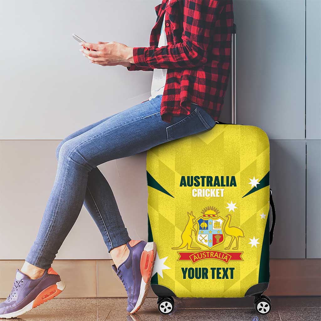 Australia Cricket Custom Luggage Cover Go Aussie Dynamic Yellow - Aussie Hoodie