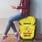 Australia Cricket Custom Luggage Cover Go Aussie Dynamic Yellow - Aussie Hoodie