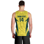 Australia Cricket Custom Men Tank Top Go Aussie Dynamic Yellow - Aussie Hoodie