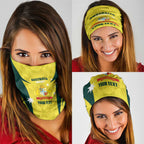 Australia Cricket Custom Neck Gaiter Go Aussie Dynamic Yellow - Aussie Hoodie