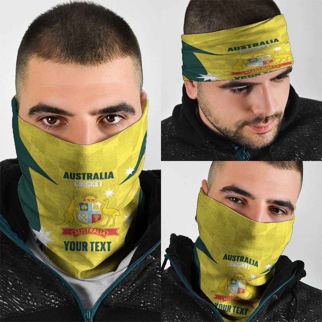 Australia Cricket Custom Neck Gaiter Go Aussie Dynamic Yellow - Aussie Hoodie