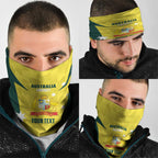 Australia Cricket Custom Neck Gaiter Go Aussie Dynamic Yellow - Aussie Hoodie