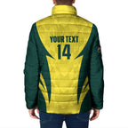 Australia Cricket Custom Padded Jacket Go Aussie Dynamic Yellow - Aussie Hoodie