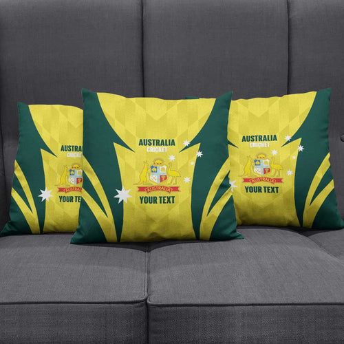 Australia Cricket Custom Pillow Cover Go Aussie Dynamic Yellow - Aussie Hoodie
