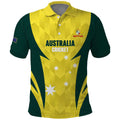 Australia Cricket Custom Polo Shirt Go Aussie Dynamic Yellow - Aussie Hoodie