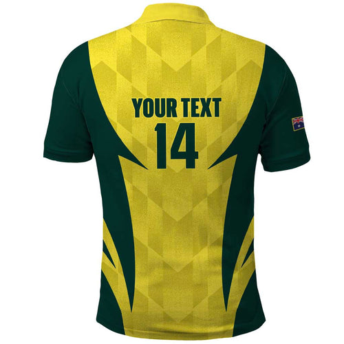 Australia Cricket Custom Polo Shirt Go Aussie Dynamic Yellow - Aussie Hoodie