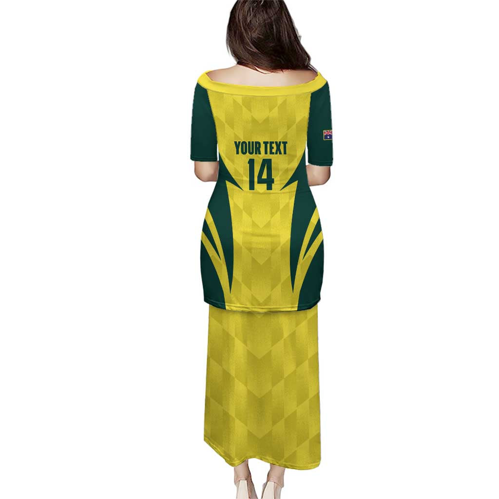 Australia Cricket Custom Puletasi Go Aussie Dynamic Yellow - Aussie Hoodie