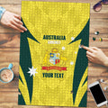 Australia Cricket Custom Puzzle Go Aussie Dynamic Yellow - Aussie Hoodie