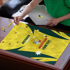 Australia Cricket Custom Puzzle Go Aussie Dynamic Yellow - Aussie Hoodie