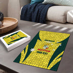Australia Cricket Custom Puzzle Go Aussie Dynamic Yellow - Aussie Hoodie