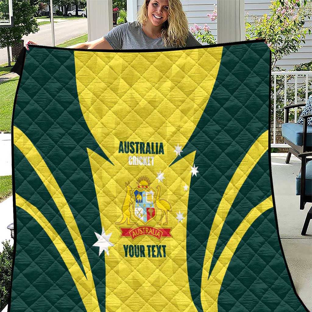 Australia Cricket Custom Quilt Go Aussie Dynamic Yellow - Aussie Hoodie