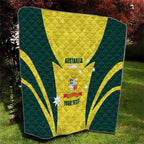 Australia Cricket Custom Quilt Go Aussie Dynamic Yellow - Aussie Hoodie