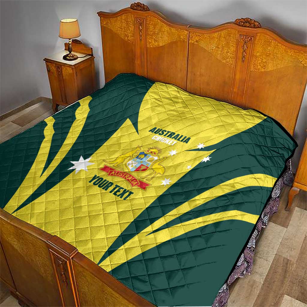 Australia Cricket Custom Quilt Go Aussie Dynamic Yellow - Aussie Hoodie