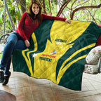 Australia Cricket Custom Quilt Go Aussie Dynamic Yellow - Aussie Hoodie