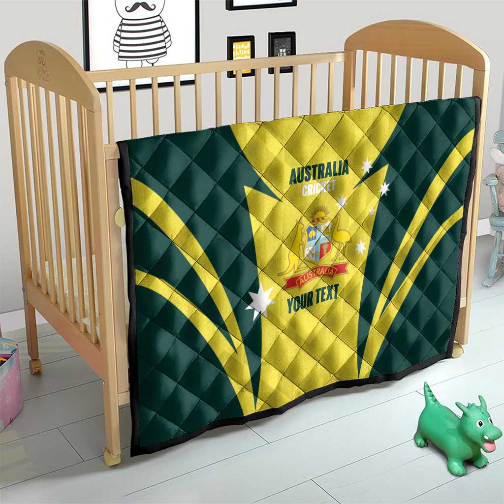 Australia Cricket Custom Quilt Go Aussie Dynamic Yellow - Aussie Hoodie