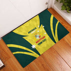 Australia Cricket Custom Rubber Doormat Go Aussie Dynamic Yellow - Aussie Hoodie