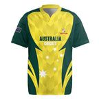 Australia Cricket Custom Rugby Jersey Go Aussie Dynamic Yellow - Aussie Hoodie