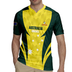 Australia Cricket Custom Rugby Jersey Go Aussie Dynamic Yellow - Aussie Hoodie