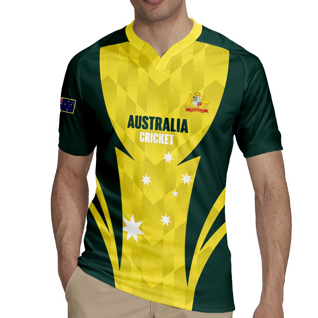 Australia Cricket Custom Rugby Jersey Go Aussie Dynamic Yellow - Aussie Hoodie