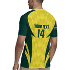 Australia Cricket Custom Rugby Jersey Go Aussie Dynamic Yellow - Aussie Hoodie