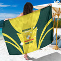 Australia Cricket Custom Sarong Go Aussie Dynamic Yellow - Aussie Hoodie