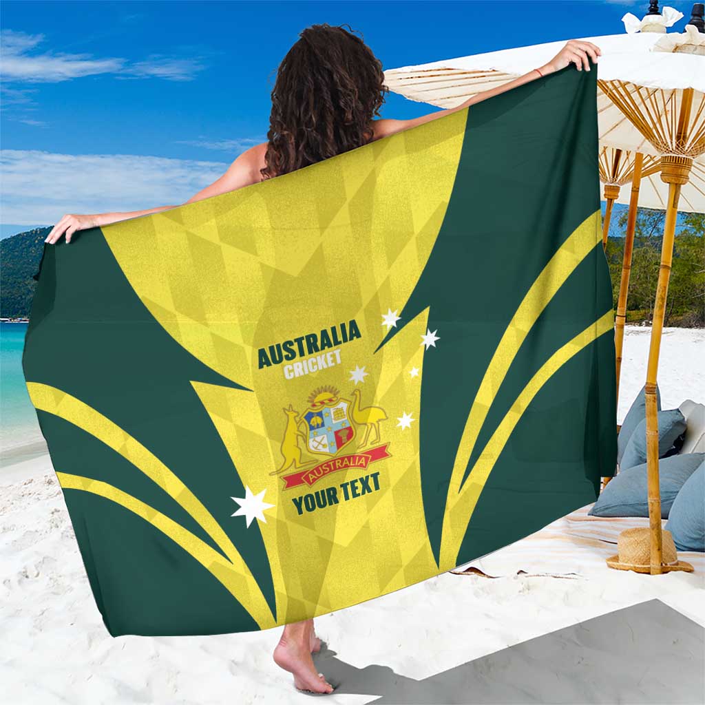 Australia Cricket Custom Sarong Go Aussie Dynamic Yellow - Aussie Hoodie