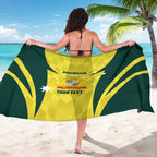 Australia Cricket Custom Sarong Go Aussie Dynamic Yellow - Aussie Hoodie