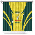 Australia Cricket Custom Shower Curtain Go Aussie Dynamic Yellow - Aussie Hoodie