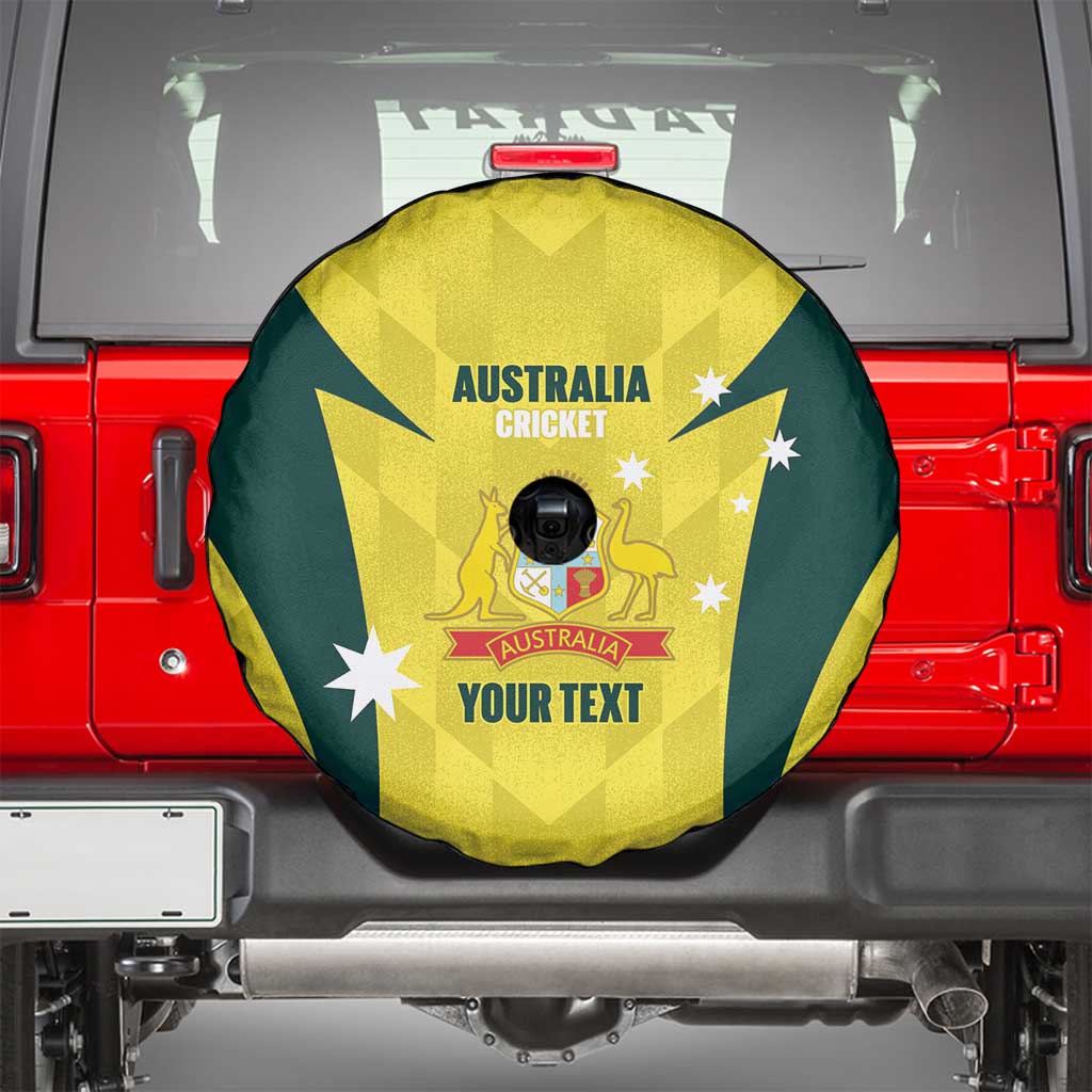 Australia Cricket Custom Spare Tire Cover Go Aussie Dynamic Yellow - Aussie Hoodie