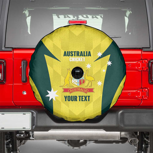Australia Cricket Custom Spare Tire Cover Go Aussie Dynamic Yellow - Aussie Hoodie