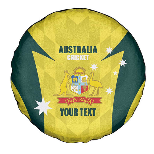 Australia Cricket Custom Spare Tire Cover Go Aussie Dynamic Yellow - Aussie Hoodie