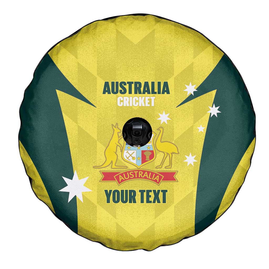 Australia Cricket Custom Spare Tire Cover Go Aussie Dynamic Yellow - Aussie Hoodie