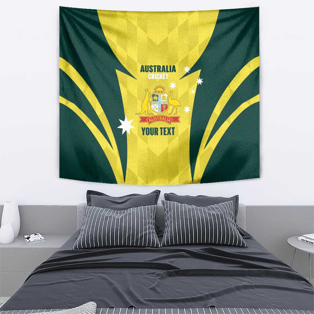 Australia Cricket Custom Tapestry Go Aussie Dynamic Yellow - Aussie Hoodie