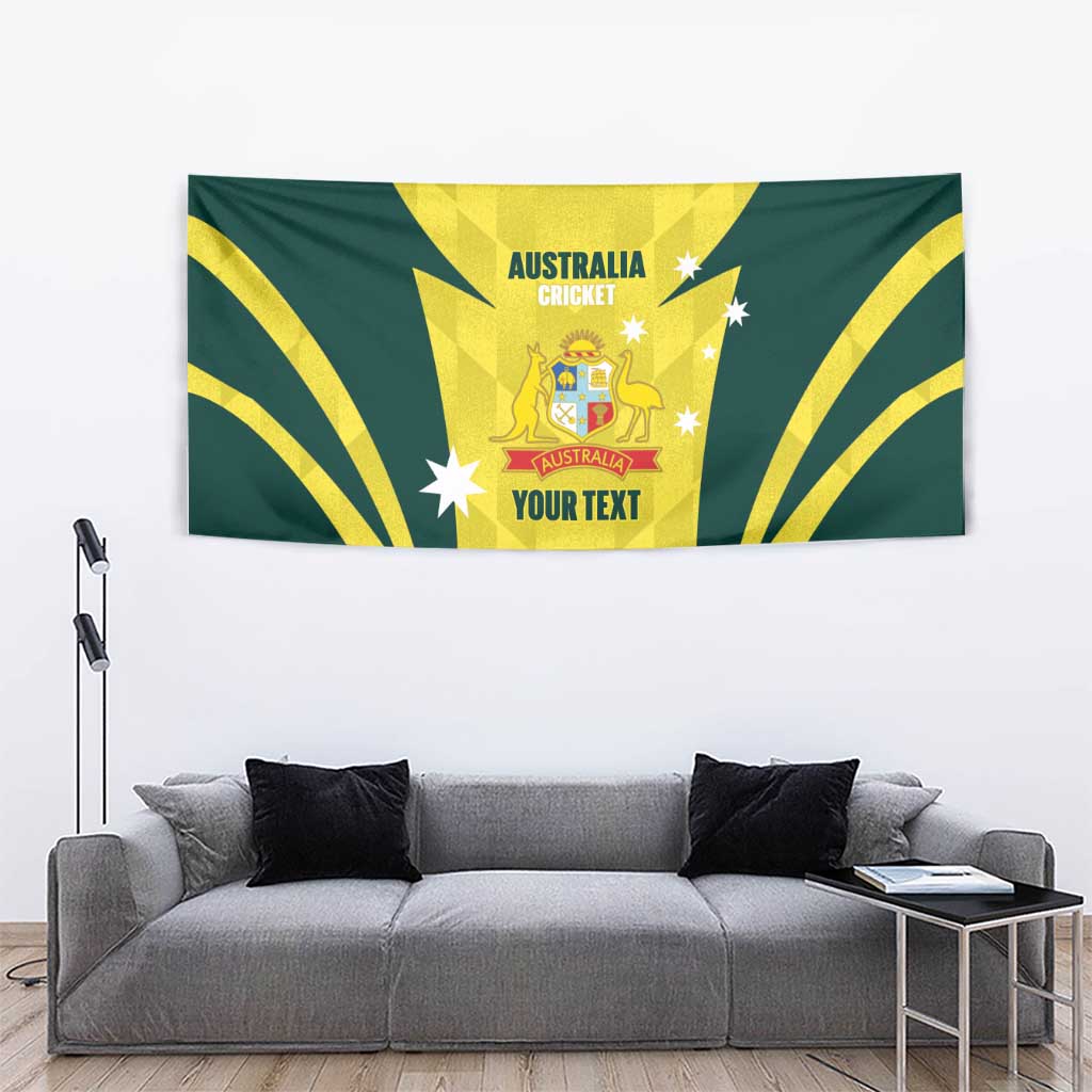 Australia Cricket Custom Tapestry Go Aussie Dynamic Yellow - Aussie Hoodie