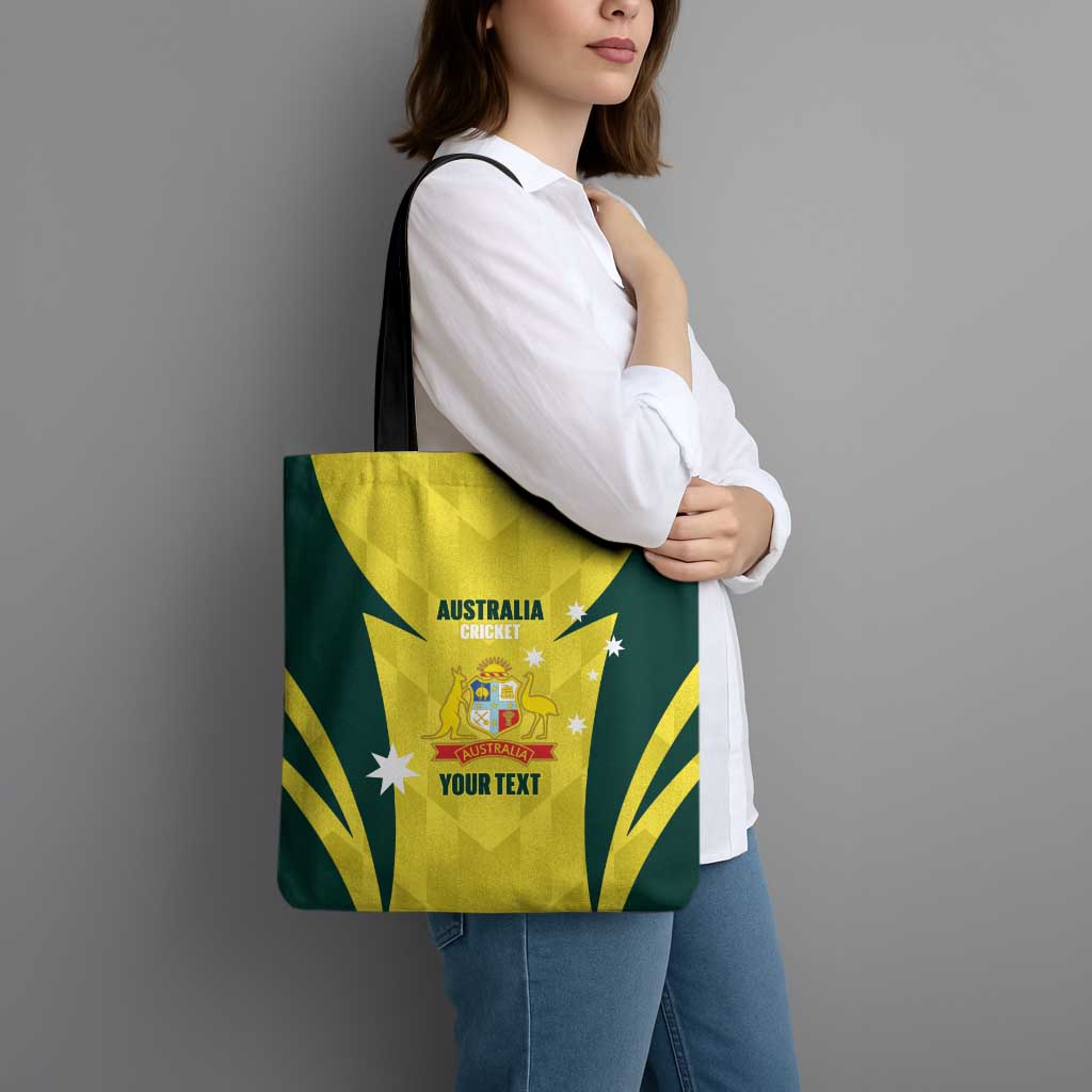 Australia Cricket Custom Tote Bag Go Aussie Dynamic Yellow - Aussie Hoodie
