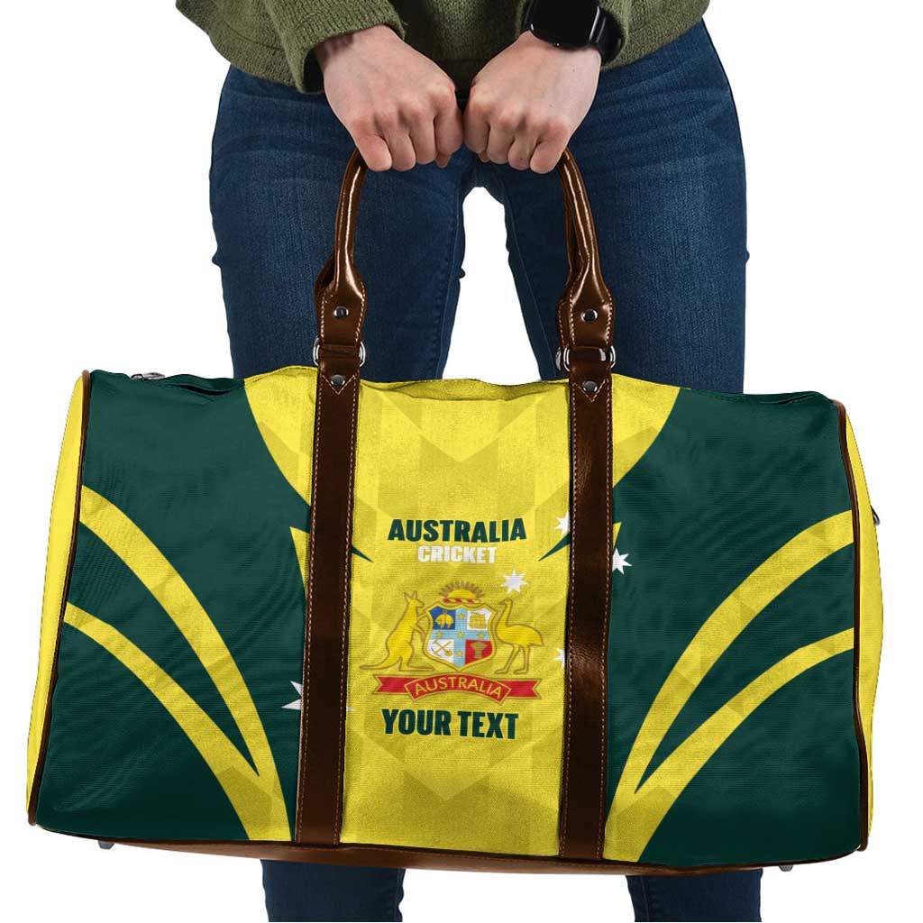 Australia Cricket Custom Travel Bag Go Aussie Dynamic Yellow - Aussie Hoodie