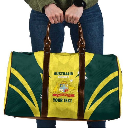 Australia Cricket Custom Travel Bag Go Aussie Dynamic Yellow - Aussie Hoodie