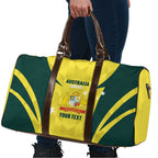 Australia Cricket Custom Travel Bag Go Aussie Dynamic Yellow - Aussie Hoodie