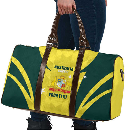 Australia Cricket Custom Travel Bag Go Aussie Dynamic Yellow - Aussie Hoodie