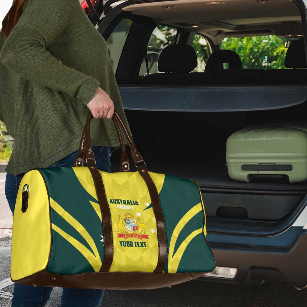 Australia Cricket Custom Travel Bag Go Aussie Dynamic Yellow - Aussie Hoodie