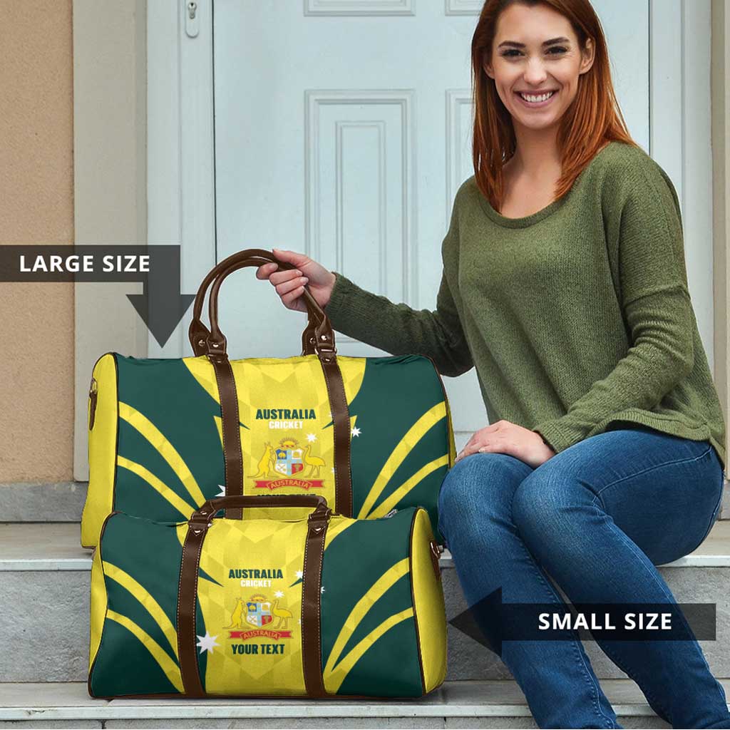 Australia Cricket Custom Travel Bag Go Aussie Dynamic Yellow - Aussie Hoodie